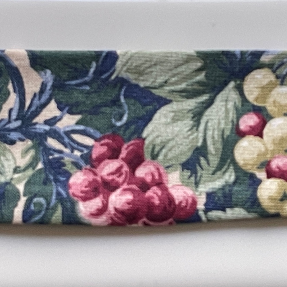 Fabric Chain or Cord Cover, Grape Pattern, 4.1'